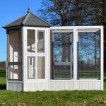 Volire cage  oiseaux en bois de haute qualit maison principale + extension ?modle ??luise 309 + 310?? ...