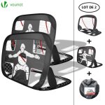 Vounot cage de foot portable lot 2 pcs pop up but de football pliable