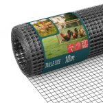 Vounot� grillage soud� plastifi� pvc rouleau 0. 5x10m gris - maille 25mm fil 1mm - treillis et cl�ture ...