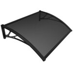 Vounot� marquise auvent de porte dentr�e 100x80cm - polycarbonate - anti - uv - anthracite