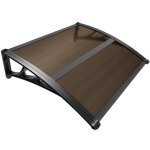 Vounot� marquise auvent de porte dentr�e 100x80cm avec support central - polycarbonate - anti - uv - ...
