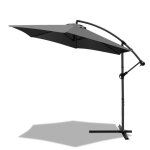 Vounot� parasol d�port� inclinable 3m gris - rotatif 360� - inclinaison r�glable - manivelle anti - retour ...