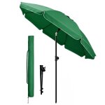 Vounot� parasol de jardin inclinable 2m avec ancrage au sol - rotatif 360� - hauteur r�glable - parasol ...