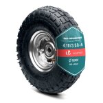 Vounot� roue de brouette gonflable 3. 5 - 4 (260x85mm) avec chambre � air - al�sage 16mm - roulements ...