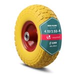 Vounot� roue de brouette increvable 3. 5 - 4 (260x85mm) en pu - al�sage 16mm - roulements � billes - ...