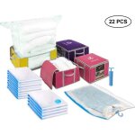 Vounot® lot de 22 housses de rangement sous vide grande capacité - 4 housses 17 sacs 1 pompe - pour duvet ... Vounot® lot de 22 housses de rangement sous vide grande capacité - 4 housses 17 sacs 1 pompe - pour duvet ...