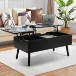Vowner - table basse - table basse réglable en hauteur - double plateau relevable - table de canapé de ... Vowner - table basse - table basse réglable en hauteur - double plateau relevable - table de canapé de ...
