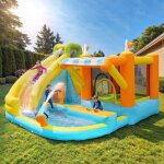 Vsiaisv parc aquatique gonflable avec toboggan et piscine tr�s grande taille 433x375x165 cm aire de jeux ...