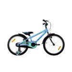 Vtt - casper 20 - cadre en acier - freins v - brake - 1 vitesse - mixte - bleu clair brillant
