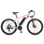 Vtt �lectrique fafrees f28 mt 275 po 21 vitesses shimano blanc&rouge