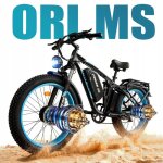 Vtt �lectrique orlms moteur dual 2x1000w (2000w) vitesse max 62 km / h batterie 60v 25ah g�ante - pneus ...