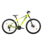 Vtt - maverick - 27. 5x44 - cadre aluminium - shimano 21 vitesses - freins disc - neon green