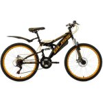 Vtt tout suspendu adolescent 24 bliss noir - jaune tc 38 cm ks cycling