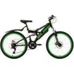 Vtt tout suspendu adolescent 24 bliss noir - vert tc 38 cm ks cycling