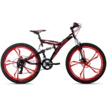 Vtt tout suspendu ks cycling topspin noir - rouge 26 - tc 51 cm