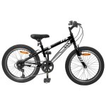 Vidaxl vtt enfant 20 - 6 vitesses noir cadre acier 5 - 8 ans