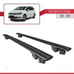 Barres de toit - volkswagen - touran 2 (5t) - aluminium - noir - 2 barres Barres de toit - volkswagen - touran 2 (5t) - aluminium - noir - 2 barres
