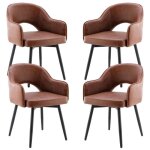Wahson lot de 4 chaise salle à manger en cuir pu avec pieds en métal chaise de salon pour cuisine - restaurant ... Wahson lot de 4 chaise salle à manger en cuir pu avec pieds en métal chaise de salon pour cuisine - restaurant ...