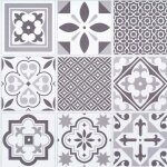 Carrelage mural - sa - oriental tiles - 6pce - 305x305cm - imperm�able - adh�sif
