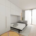 Wallbedking morphy integrated lit escamotable rabattable et gain de place modulaire et pliant 140x190 ...