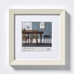 Cadre photo - walther design - fiorito - bois chne clair - 20 x 20 cm - blanc