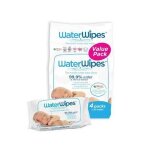 Lingettes bb - waterwipes - lot de 4 - 240 lingettes - hypoallergniques - mixte - blanc