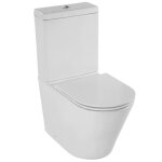 Wc au sol sans bride jacob delafon rodin + sortie vario avec abattant