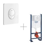 Grohe bâti support wc rapid sl project + plaque de commande skate air blanc alpin Grohe bâti support wc rapid sl project + plaque de commande skate air blanc alpin