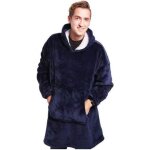 Wearable robe couvertures polaire en peluche à manches hiver huggle hoodie plaid chaud grande sweat à ... Wearable robe couvertures polaire en peluche à manches hiver huggle hoodie plaid chaud grande sweat à ...