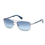 Lunettes de soleil - web - we0274 - forme rectangulaire - couleur ruth�nium clair - verres bleu nuanc� ...