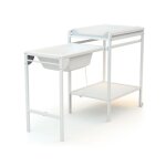 Webaby - table � langer avec baignoire en bois lilo blanc -