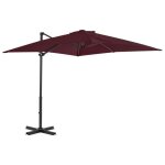 Well?4660parasol de jardin terrasse parasol dport rectangulaire anti uv parasol haut de gamme avec ...