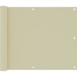 Well?9608�cran de balcon anti - uv paravent ext�rieur mode paravent de balcon brise vue jardin cr�me ...