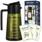 Wellhaus distributeur et pulv�risateur d?huile 2 en 1 470 ml ? bouteille en verre anti - uv avec bec ...