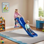 Welltin toboggan enfant 1. 8m aire de jeux int�rieur et jardin ext�rieur en plastique hdpe robuste glissi�re ...