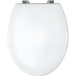 Wenko abattant wc bali blanc, abattant wc avec fixation en acier inox, mdf, 35 x 42 cm, blanc