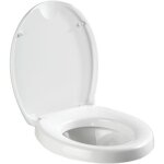 Wenko abattant wc secura comfort, avec rhausseur wc adulte 5 cm, abattant wc frein de chute, duroplast, ...
