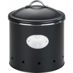 Bo�te de rangement - wenko - nero - capacit� 4 l - m�tal vernis noir - design r�tro