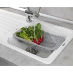 Wenko - egouttoir pour �vier extensible denvers - l. 30 / 39 cm - gris
