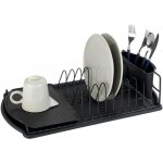�gouttoir vaisselle noir basic - wenko - �gouttoir vaisselle cuisine - m�tal - plastique