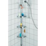 Etagere de douche - wenko - premium - aluminium - 27. 5 x 70 - 260 x 20 cm - contemporain