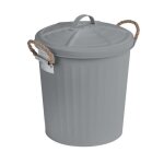 Wenko poubelle salle de bain design gara, petite poubelle salle de bain capacit 6l, acier, 24x28, 5x23 ...