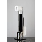 Combin� wc d�rouleur papier et brosse wc - rivalta - inox