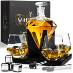 Whisiskey - carafe whisky ? diamant ? 1000 ml - coffret cadeau homme - set whiskey luxueux ? 4x verre ... Whisiskey - carafe whisky ? diamant ? 1000 ml - coffret cadeau homme - set whiskey luxueux ? 4x verre ...