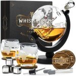 Whisiskey - carafe whisky ? globe ? carafe à whisky ? 900 ml - coffret cadeau homme - avec 2x verre a ... Whisiskey - carafe whisky ? globe ? carafe à whisky ? 900 ml - coffret cadeau homme - avec 2x verre a ...