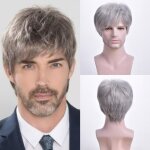 White grey10pouces - vicwig ? perruque synthétique courte lisse gris argenté pour homme postiche naturelle ... White grey10pouces - vicwig ? perruque synthétique courte lisse gris argenté pour homme postiche naturelle ...