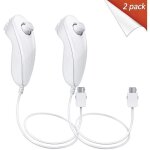 Wii nunchuk 2 pack remplacement nintendo wii nunchuck manette wii joystick pour nintendo wii et wii u ...