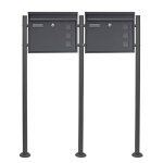 Wiltec kit 2x boîte aux lettres v12 avec pied de support double verro Wiltec kit 2x boîte aux lettres v12 avec pied de support double verro