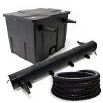 Wiltec kit complet: cbf - 350 filtre de bassin jusqu� 12000 l biologique cuv - 272 lampe uv uvc clarificateur ...