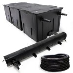 Wiltec kit complet: cbf - 350c filtre de bassin jusqu� 90000 l biologique cuv - 272 lampe uv uvc clarificateur ...